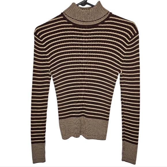 Hasting & Smith 2 Striped Turtlenecks Long Sleeve Sweater Sm Made in Australia - Picture 6 of 11